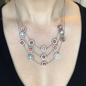 Coral & White Necklace